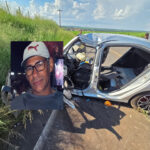 Carro colide com caminhão e motorista morre